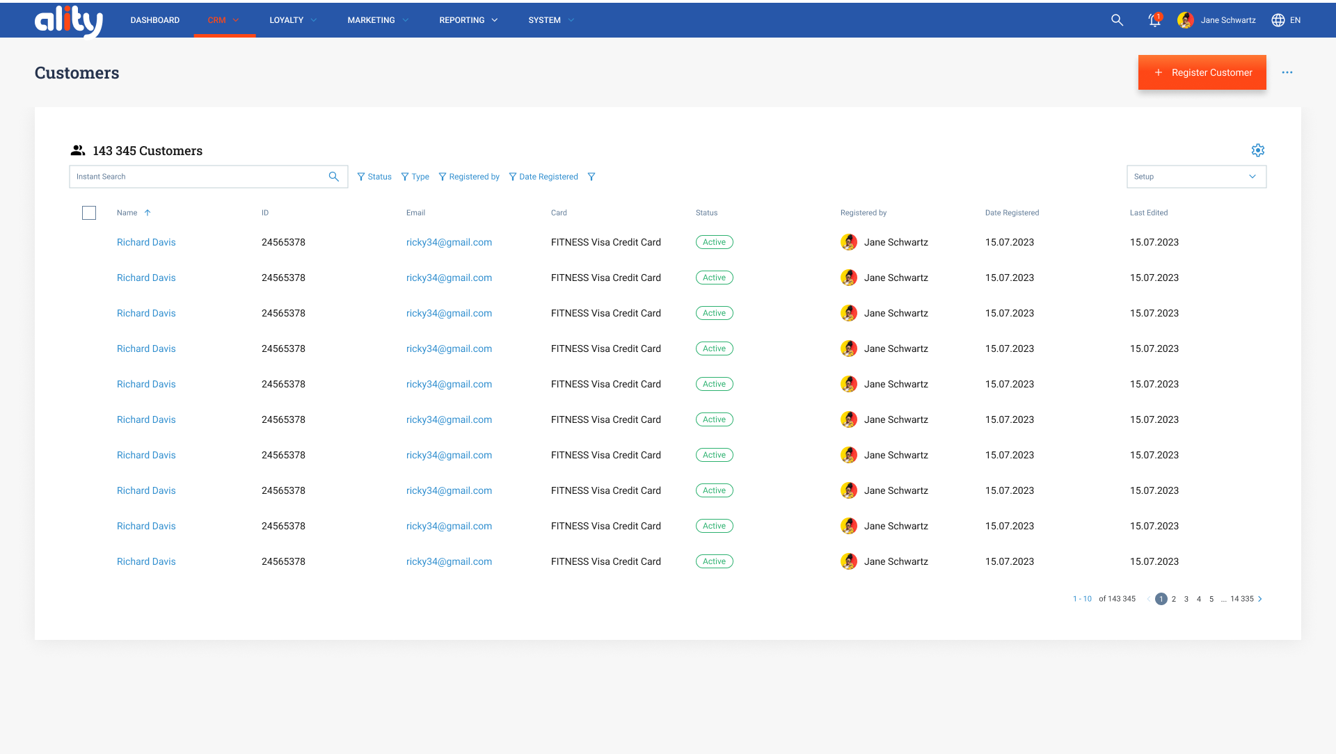 Unified navigation across five modules